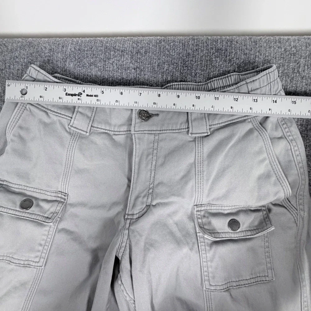 Hollister Low-Rise Baggy Cargo Pants Light Grey W27 L27 Y2K Utility Wide Leg‎
